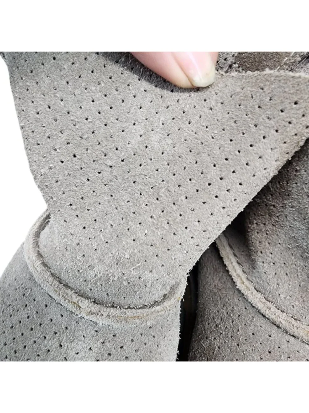 Ugg Shoes Womens Size 6 Gray Classic Unlined Mini Suede Perforated Boots *Read*